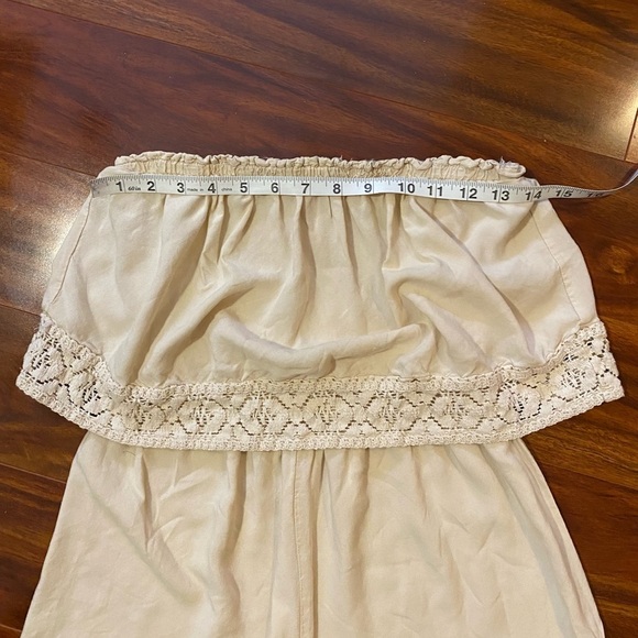 Japna Cream strapless Summer Jumper Flare Ankle Leg 100% Rayon - Picture 8 of 10